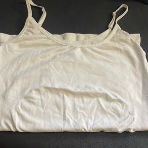 White spandex maternity tank top